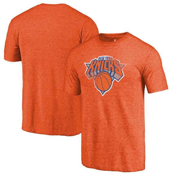 New York Knicks Orange Distressed Logo Fanatics Branded Tri-Blend T-Shirt,We sell and wholesale New York Knicks Orange Distressed Logo Fanatics Branded Tri-Blend T-Shirt on line form chian!